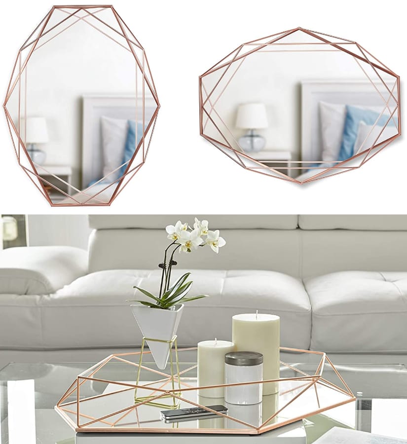 How to Get a Luxury Look in Your Home Without the Luxury Price - Geometric Mirror Image