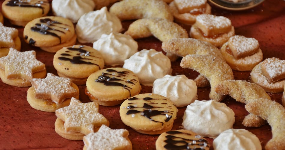 Tray of healthy christmas cookies image