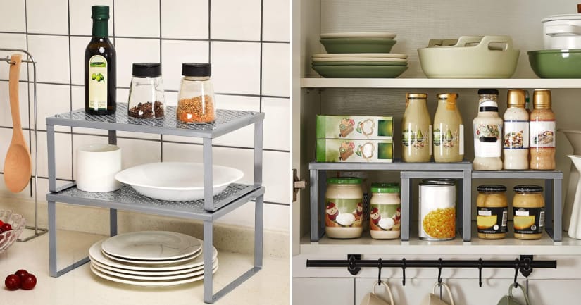 Easy Kitchen Organization Tips - Risers Image