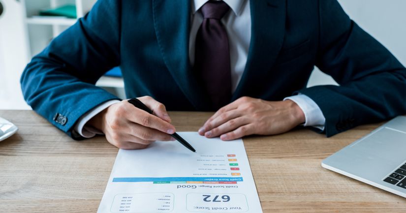 credit report with a good number image